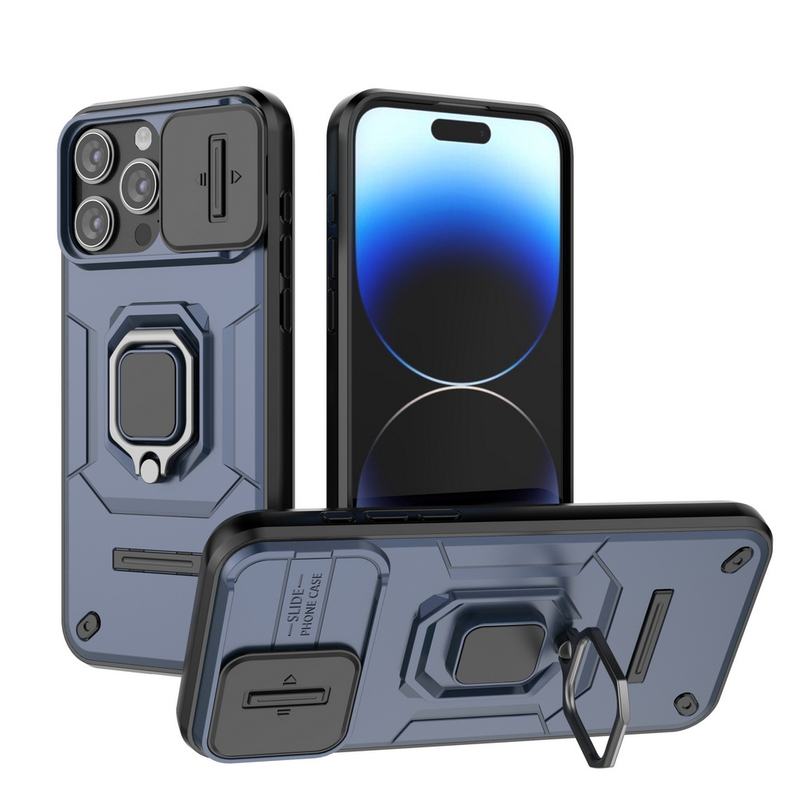 Skydekamera Lens beskyttelsescover til iPhone 15 Pro Max 14 Plus 14 Pro 13 Pro Max Metal Finger Ring Spænde Bilholder_voghion.com