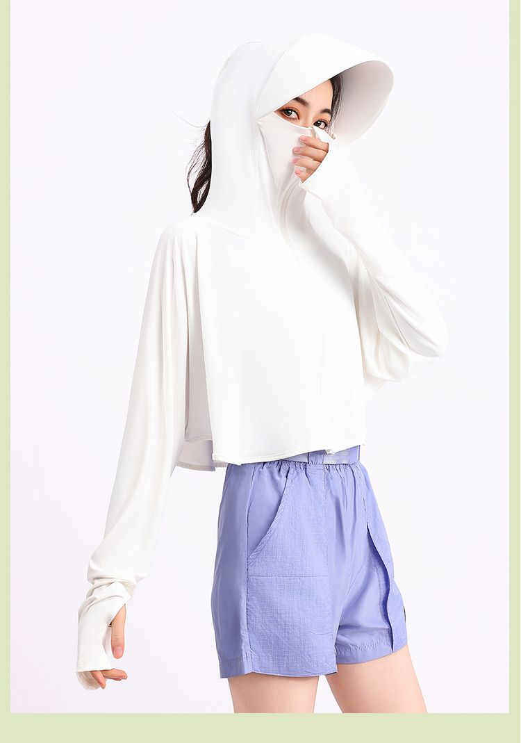 Banana Forest Ice Silk Light Women's Mask Sun Protection Clothing_voghion.com