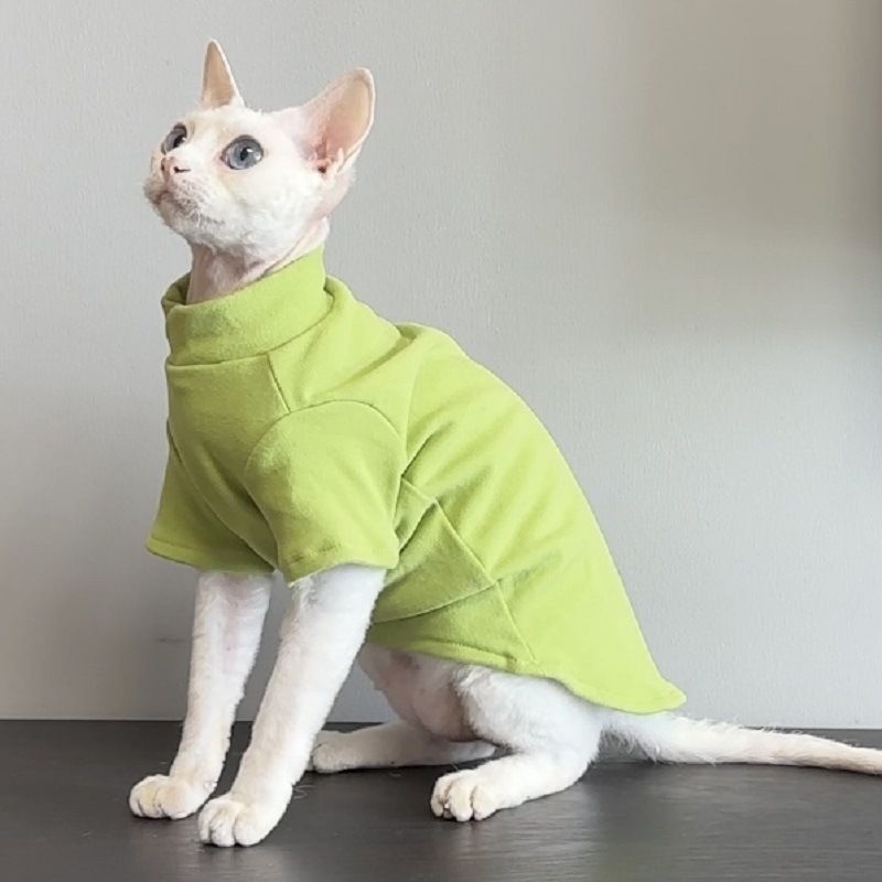 Hairless Clothes Sphynx Warm German Cornish Curly Shorthair Cat Autumn Winter Clothing_voghion.com