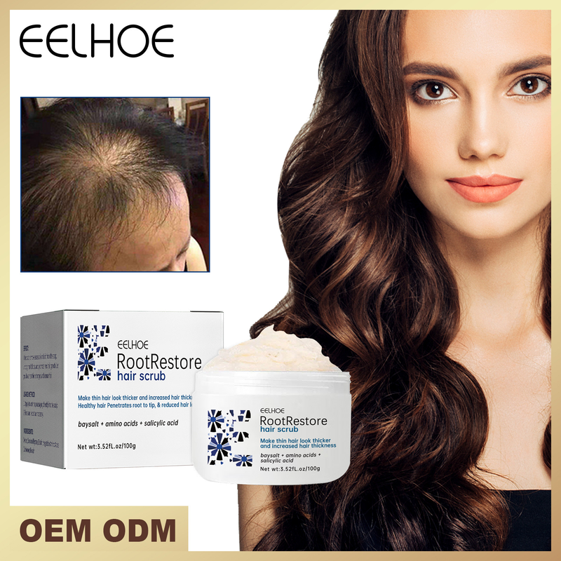 EELHOE Crema Detergente Scrub per Capelli per la forfora del cuoio capelluto, allevia il prurito, soffice, idratante, capelli densi, fissazione dei capelli,_voghion.com