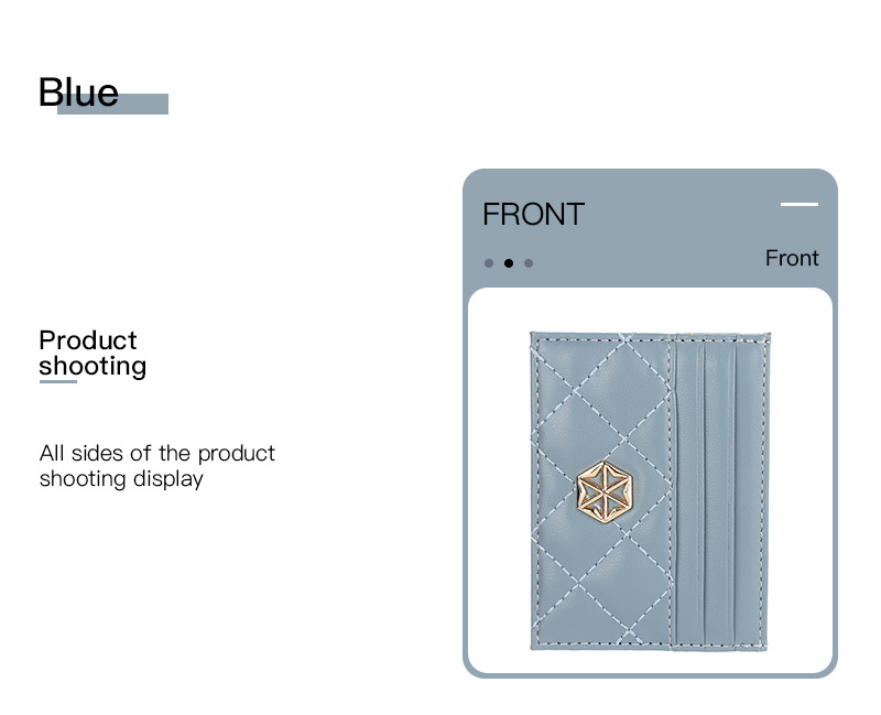 BOISEEN new card holder for women Korean version thin embossed multi-card slot ID card holder mini credit card holder wholesale_voghion.com