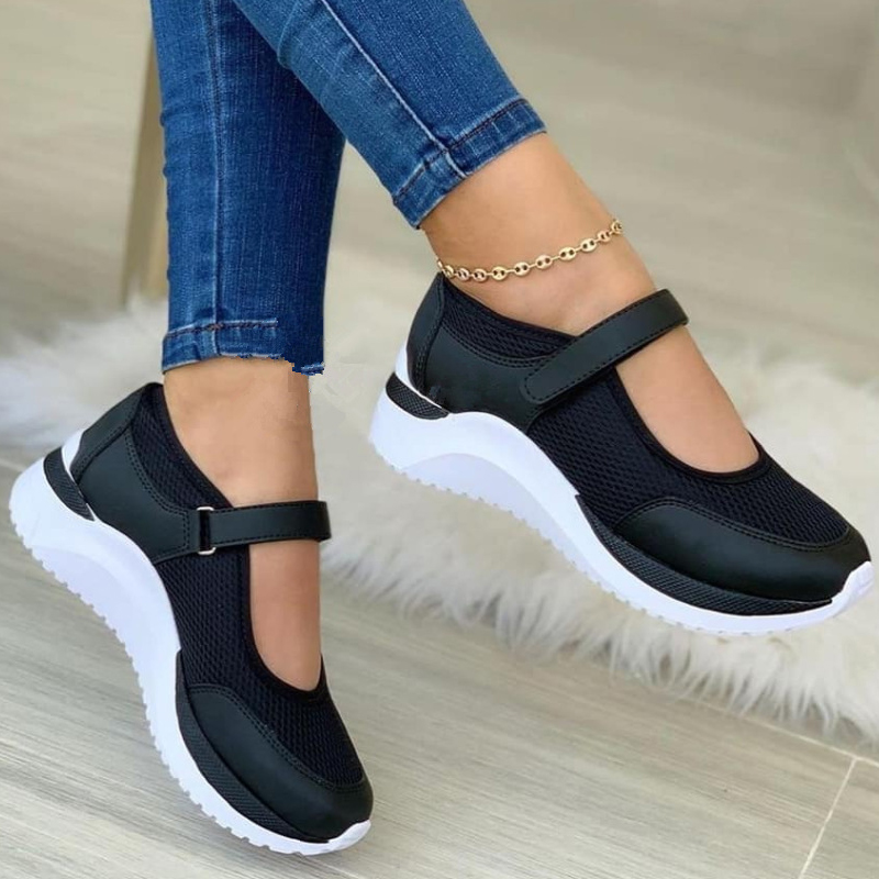 Moda donna vulcanizzata S piattaforma tinta unita appartamenti scarpe da donna casual zeppe traspiranti da donna che camminano_voghion.com
