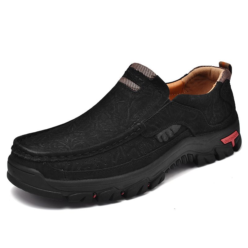 Genuine Large Size Loafers Men's Casual Leather Hiking Shoes_voghion.com
