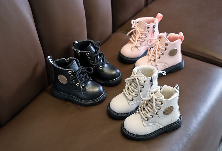 Stivali invernali da bambina Martin 2024, stile britannico, corti con scarpe di cotone spesso e morbido, stivali per bambini_voghion.com
