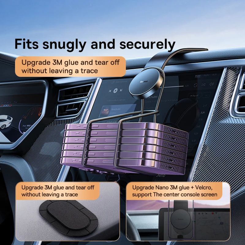 Baseus C02 Magnetic Car Phone Holder Easy Paste With Universal Compatibility For Dashborad_voghion.com