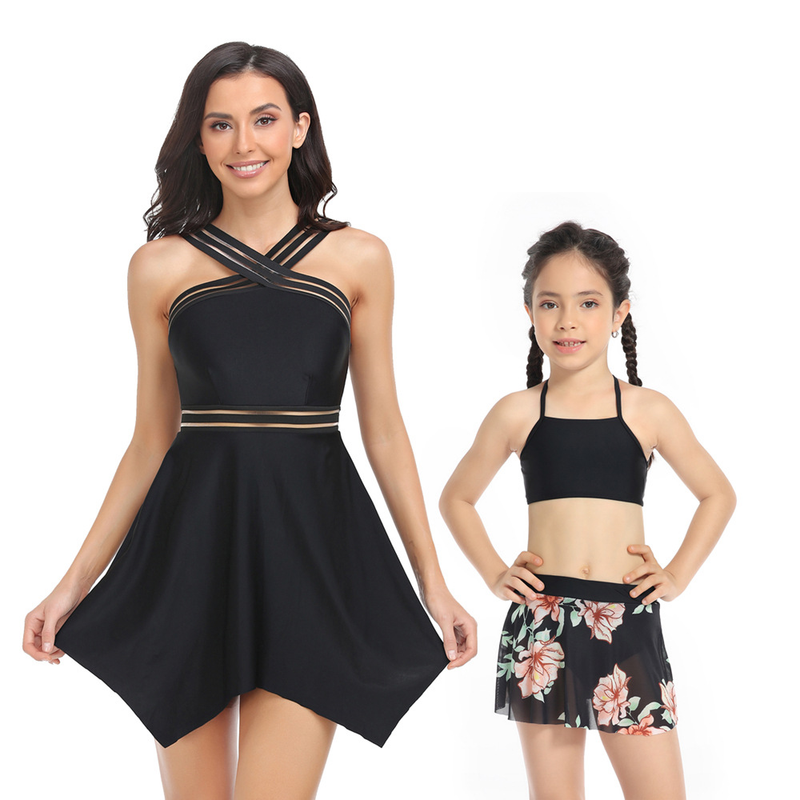 Maillot de bain familial Maillot de bain mère et fille Maillot de bain parent-enfant_voghion.com