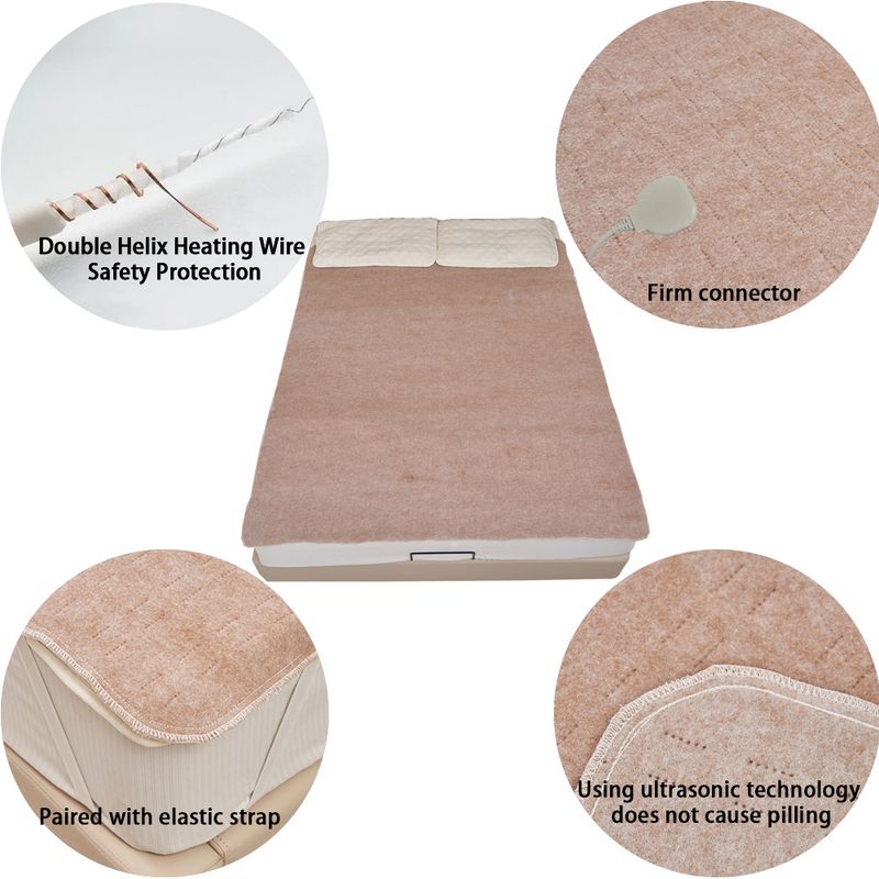 220V EU Electric Heating Blanket, Warm Mattress Pad For Home Use, Safety Certified_voghion.com