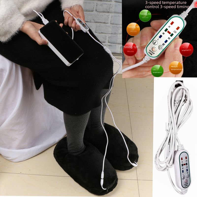 Inverno usb piedi caldi riscaldamento elettrico equipaggiamento riscaldamento scarpe calde scarpe calde elettriche forza produttori transfrontalieri scarpe calde_voghion.com