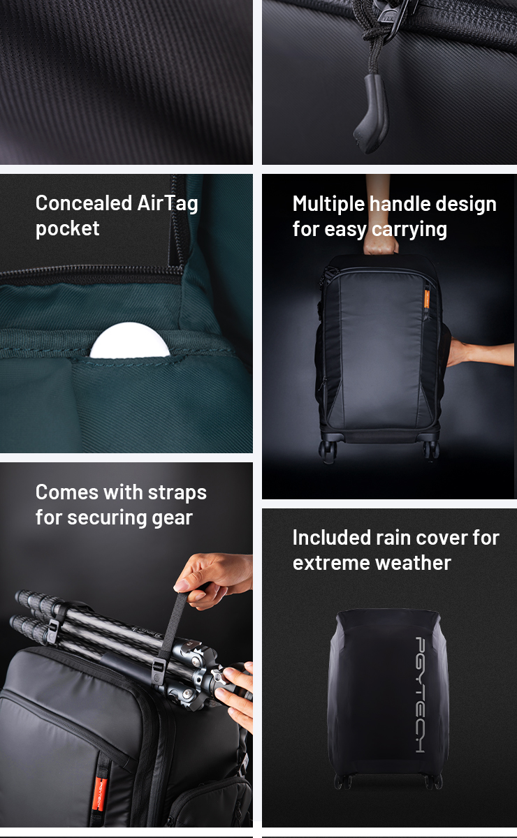 2-in-1 Camera Backpack With Wheels, DSLR/SLR/Mirrorless Bag For Travel Photographers, Rolling Lage With Tripod &_voghion.com