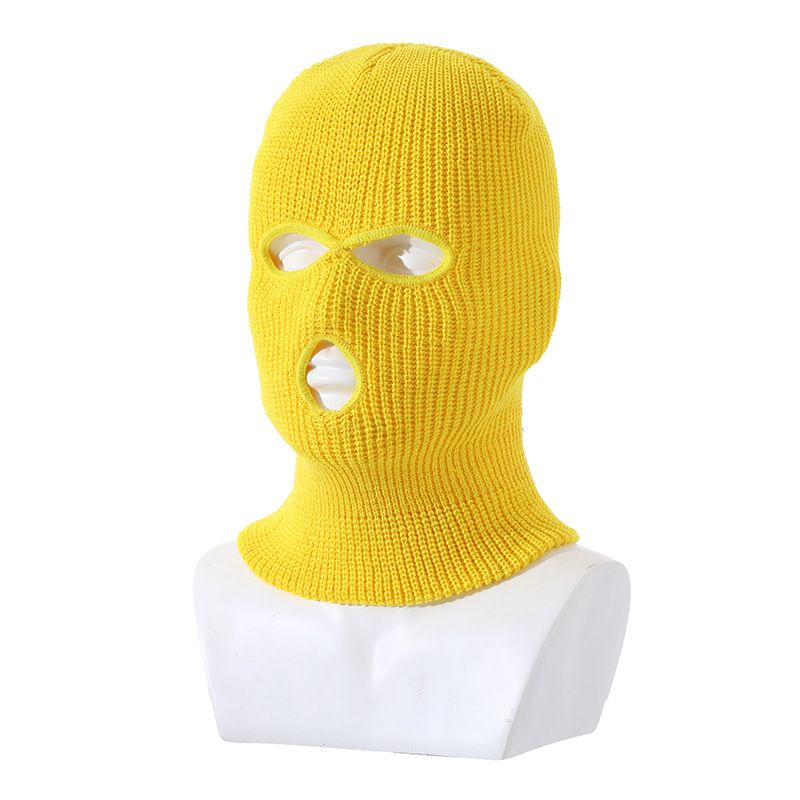 Winter warme stricken Balaclava Hut Stricken Kopf Drei-Loch-Mütze Ski-Maske_voghion.com