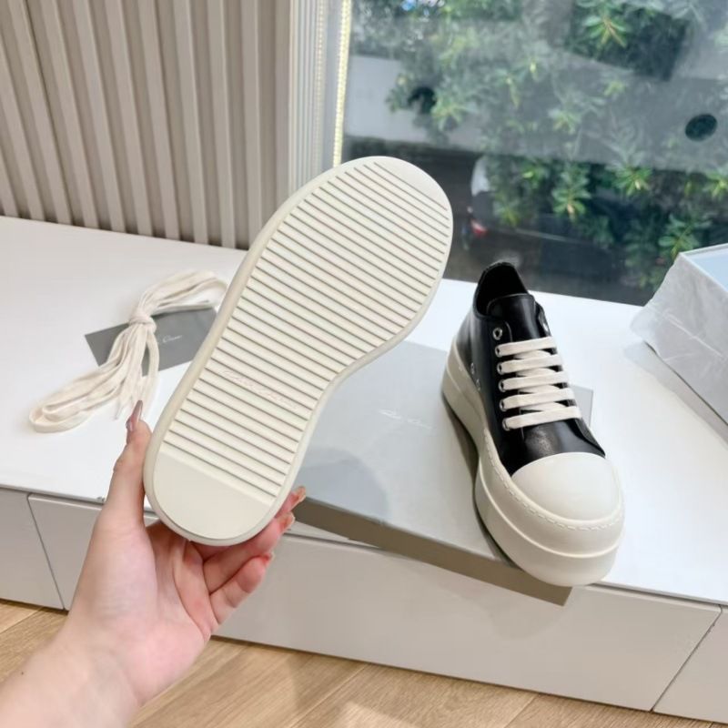 American Style Thick-Soled Sneakers Men Black Couple Platform Simple Canvas Big Head Height Increasing Derby Shoes For_voghion.com