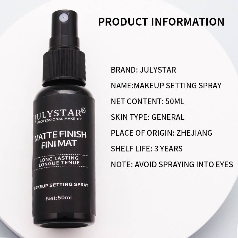 Julystar Lozione rinfrescante Portatile 50 ml Idratante e idratante Spray fissante per trucco trasparente a lunga durata_voghion.com