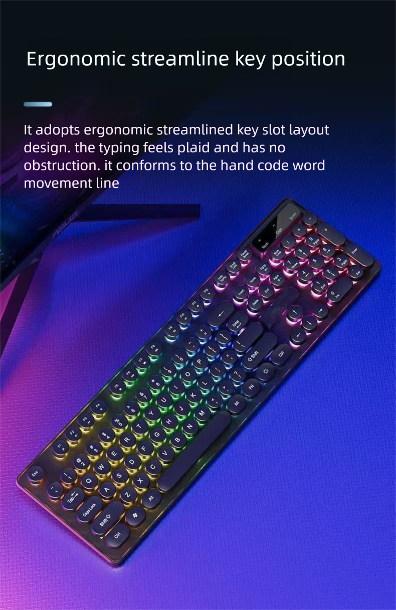 Wrangler Punk Mechanisches Tastatur-Headset mit Kabel E-Sport Gaming Desktop Laptop_voghion.com