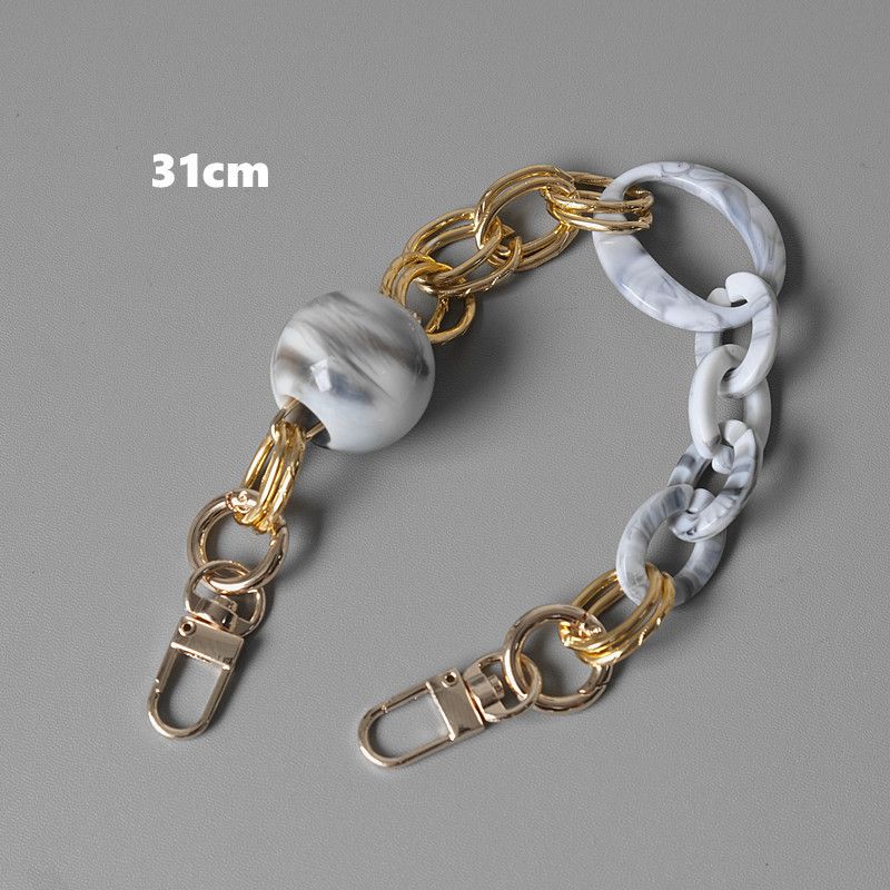 Clear Sweet Baroque Acrylic Resin Vintage Bag Handheld Short Decorative Chain_voghion.com