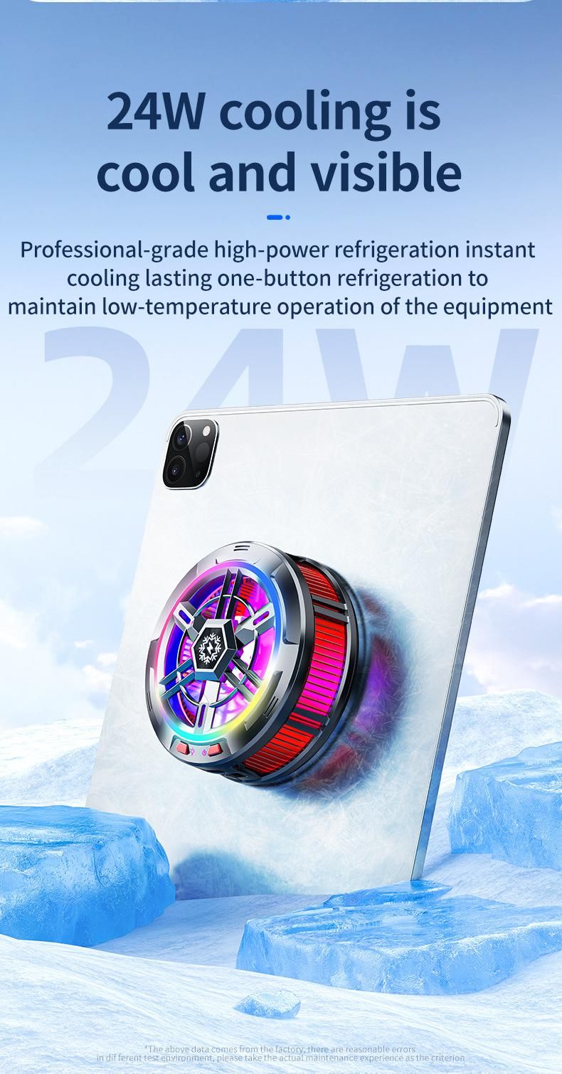 Mobile Phone Heat Sink, Flat Magnetic Suction X100 High-power Three Stage Semiconductor Icing Silent Cooling Device_voghion.com