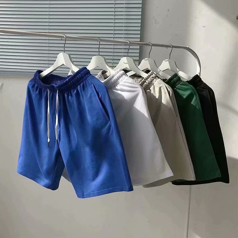 Pantalones cortos deportivos de verano para hombre, pantalones holgados informales para playa, pantalones cortos de color liso, pantalones grandes de tendencia._voghion.com