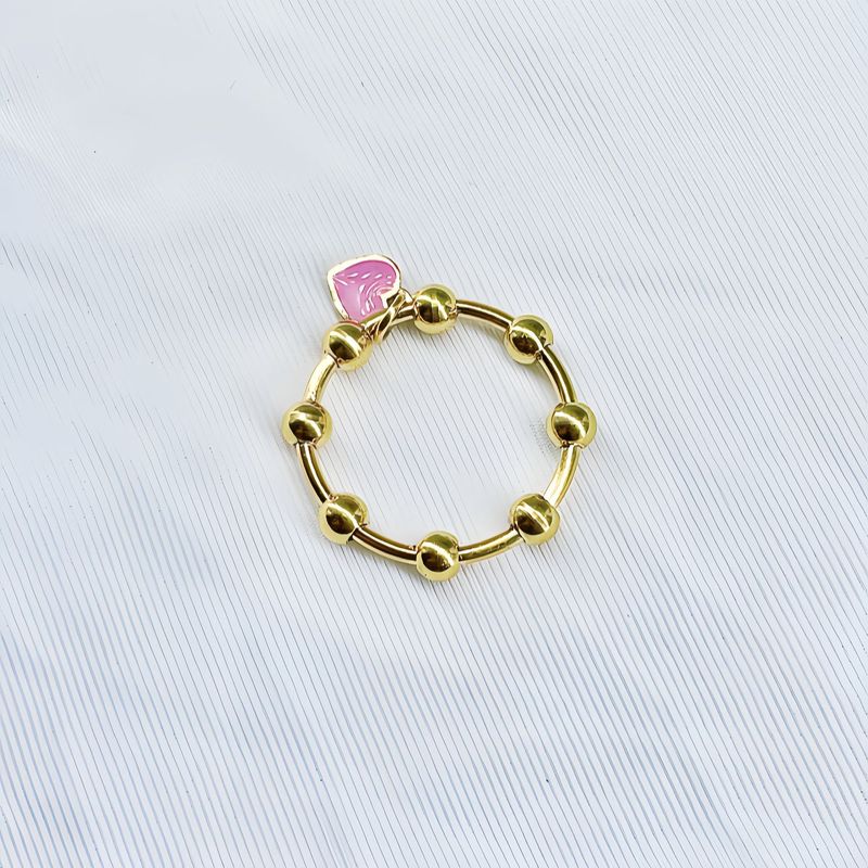 Acciaio al titanio, non-fadi, personalizzato, moda, lusso, alta qualità, goccia d'olio, perlina semicircolare, cuore, stile Ins, da donna_voghion.com