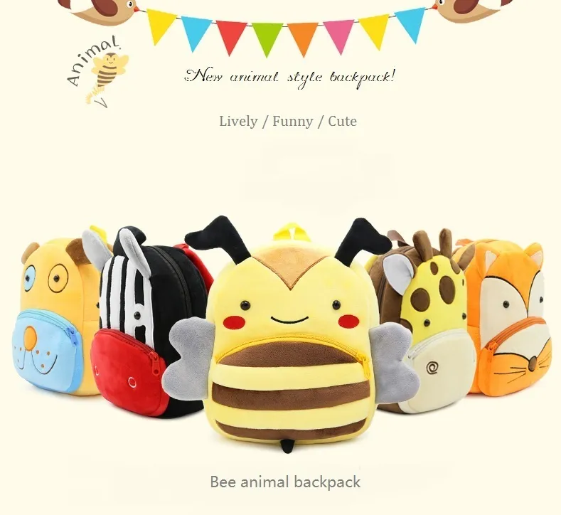 Zaino per bambini simpatico cartone animato scimmia asilo per bambini mochila Borse da scuola per neonati zainetto per bambina escolares_voghion.com
