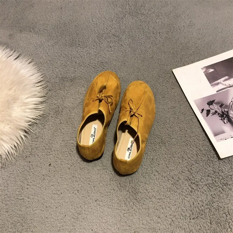 Scarpe da donna semplici, classiche, casual, britanniche, con tacco basso e plateau, comode e rilassanti, Ddmysaturn_voghion.com