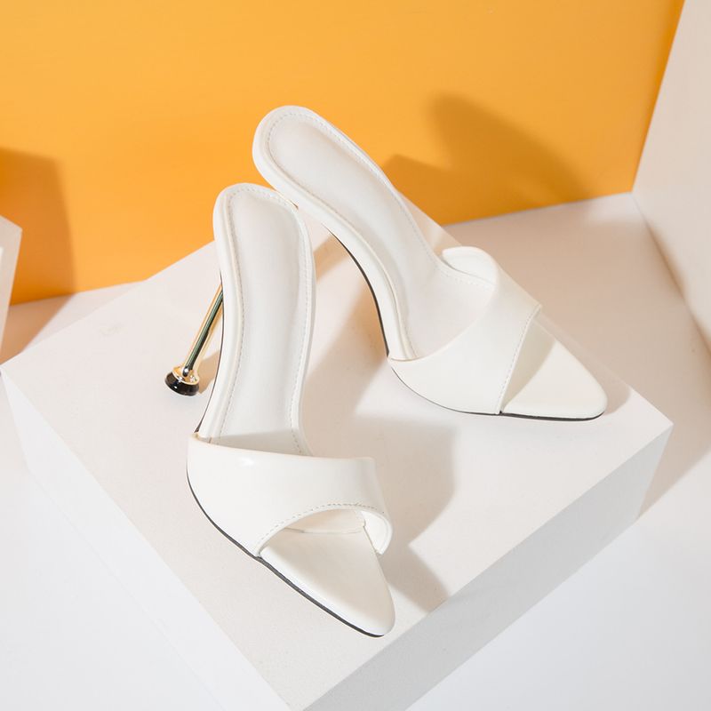 New Pointy Electroplated High Heel Sandals_voghion.com