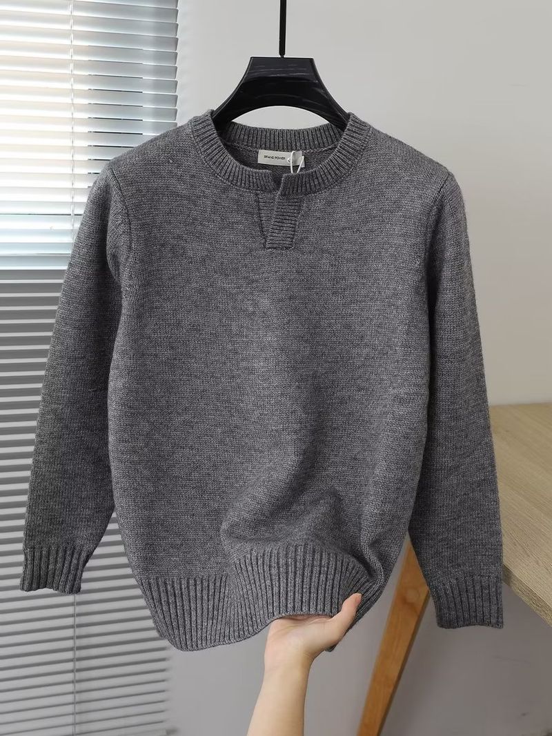 Pull ras du cou léger pour homme, style coréen, tendance, décontracté, polyvalent, pour l'automne et l'hiver_voghion.com