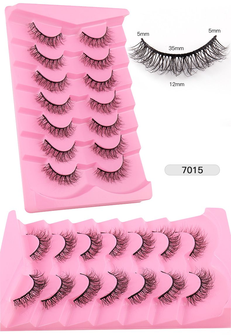 False Eyelashes 7 Pairs Of Fried Hair High Mink False Eyelashes Curled Thick Stage Makeup Eyelashes_voghion.com