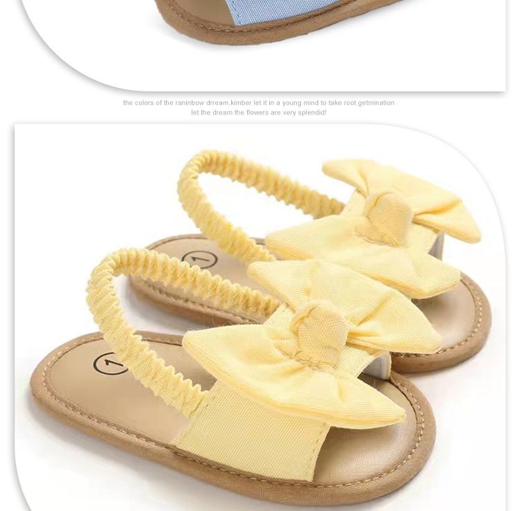 Mother & Kids Cute toddler sandals new bowknot one-year-old baby shoes summer spot one piece soft sole breathable baby shoes_voghion.com