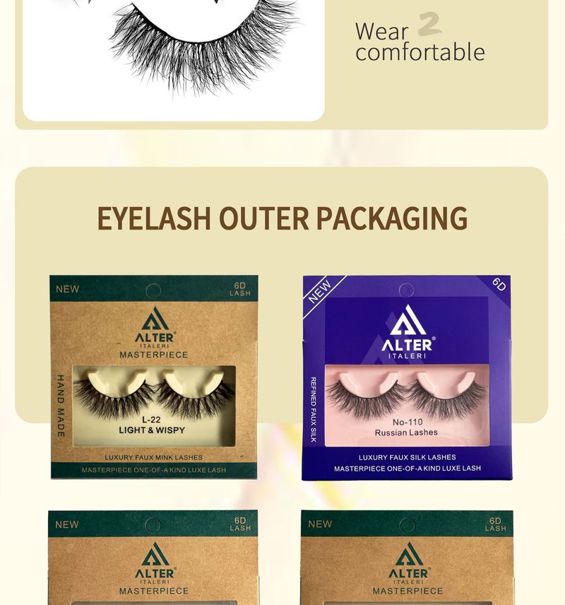 Ensemble de faux cils en fourrure de vison, différents styles, cils épais et recourbés multicouches, poils frits, faux cils en désordre et duveteux_voghion.com