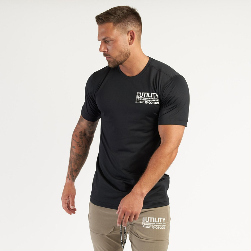 Muscle Spring/Summer Brothers Men's Gym Exercise Running Leisure Round Neck Quick Drying Elastic Short Sleeve T-shirt_voghion.com