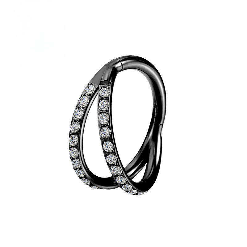 F136 Titanium 16G Hinged Segment Nose Ring ZC Septum Clicker Daith Earrings Hoop Ear Cartilage Tragus Helix Piercing Jewelry_voghion.com