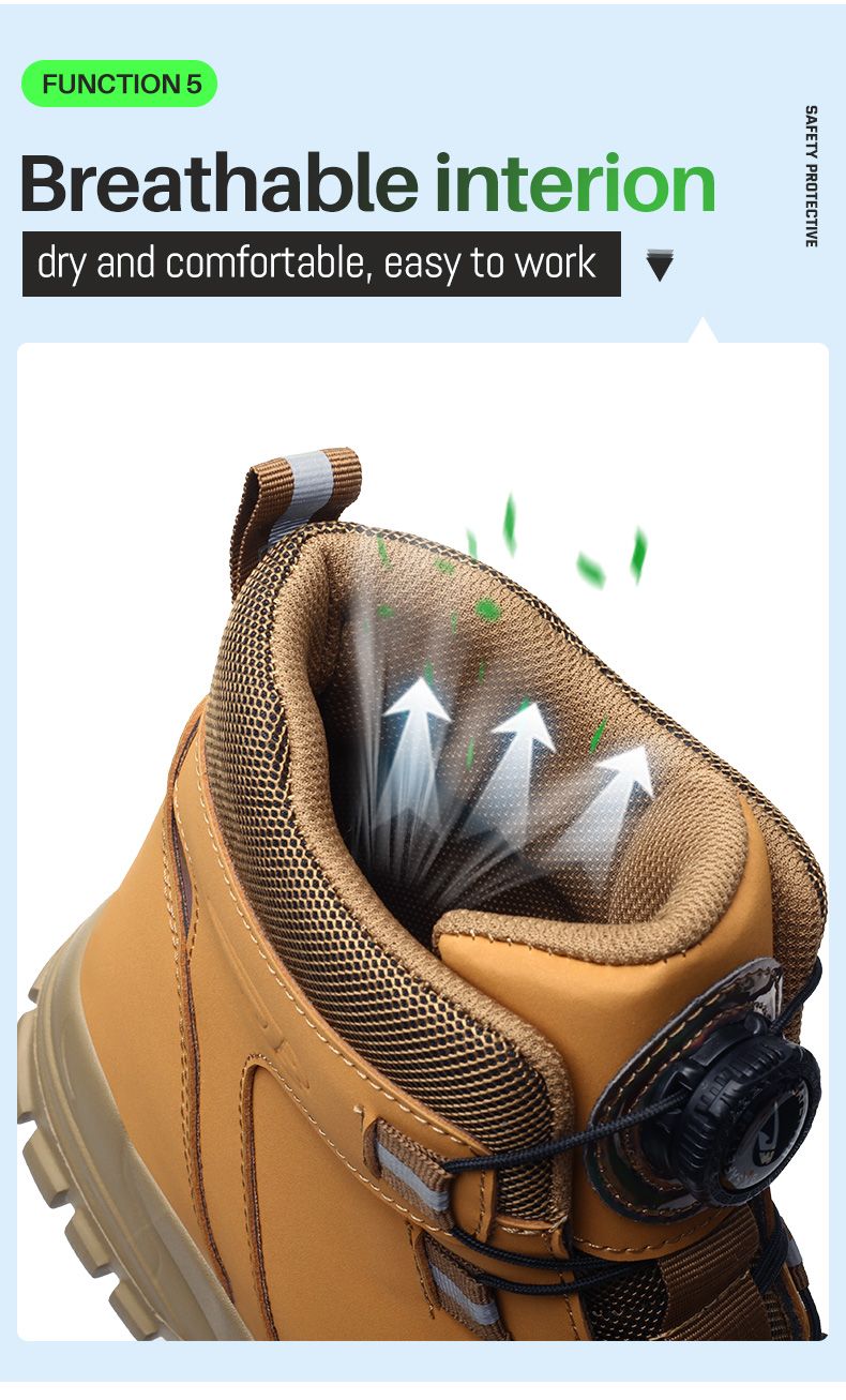 Stivali da lavoro impermeabili da uomo con punta in acciaio indistruttibile, anti-schiacciamento, scarpe antinfortunistiche resistenti al taglio, da motociclista, Botas Para Hombre_voghion.com