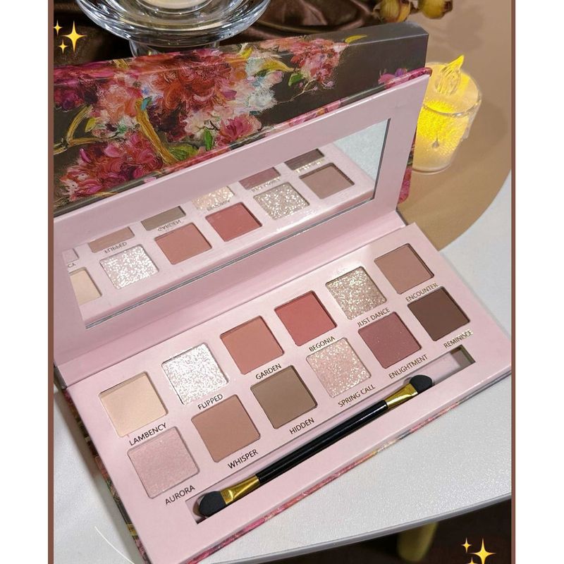 Nova oljna slika Begonia v prahu, rjava mat biserno bleščeča zemeljska barva, očesna ploščica z nizko nasičenostjo_voghion.com