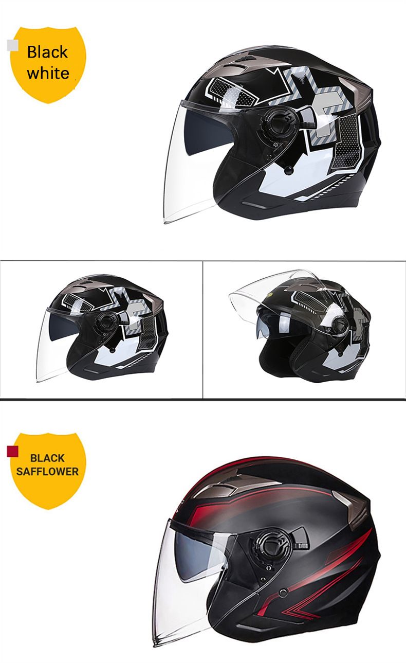 Batteri bilhjälm Vuxen fyra säsonger allmän motorcykel halvhjälm sommar ridhjälm_voghion.com