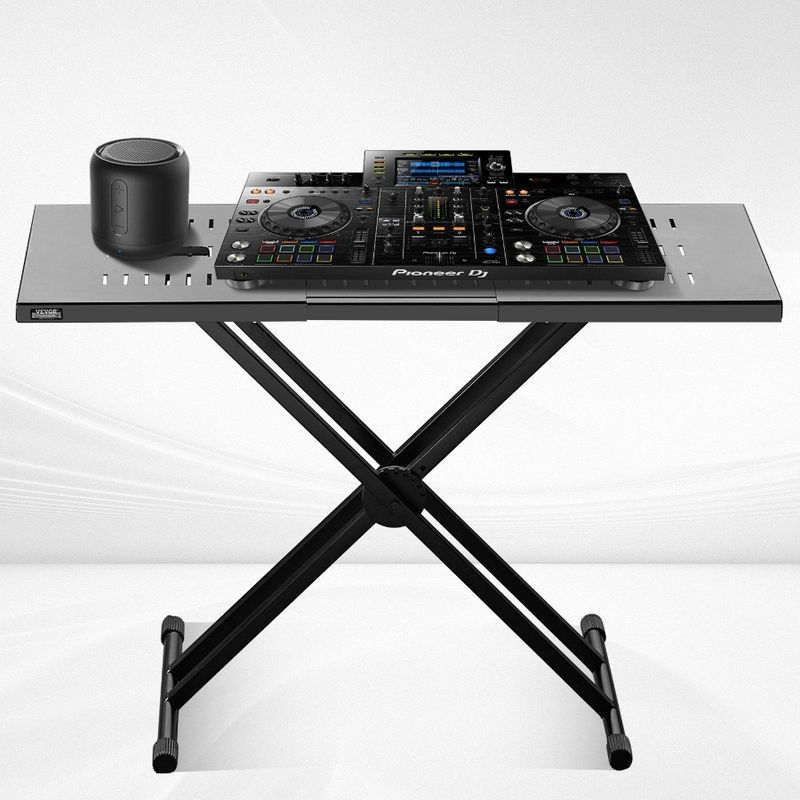 Supporto da tavolo portatile rinforzato DoubleX DJ regolabile con tastiera_voghion.com