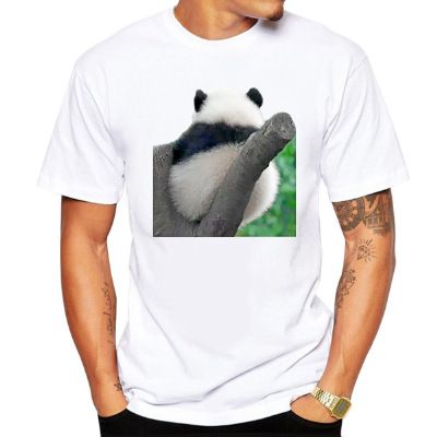 Ongeëvenaarde kwaliteit 2024 Panda Bloemenpatroon Bedrukt Heren T-shirt Los Kort Mouw_voghion.com