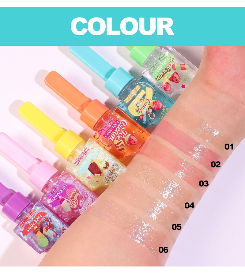 Han Daiyan Glazen Spiegelolie Set Ijs Parel Kleurveranderende Hydraterende Lip Honing_voghion.com