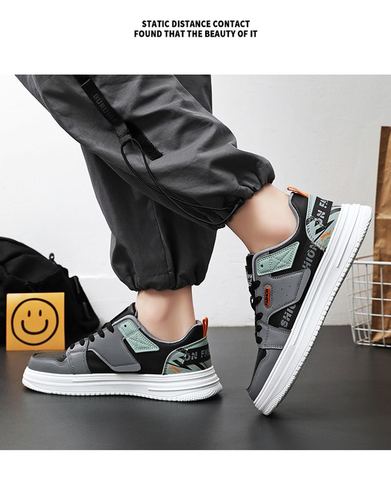 2024 neue männliche erwachsene student mode trend freizeit sport bord kleine weiße männer trendige schuhe_voghion.com