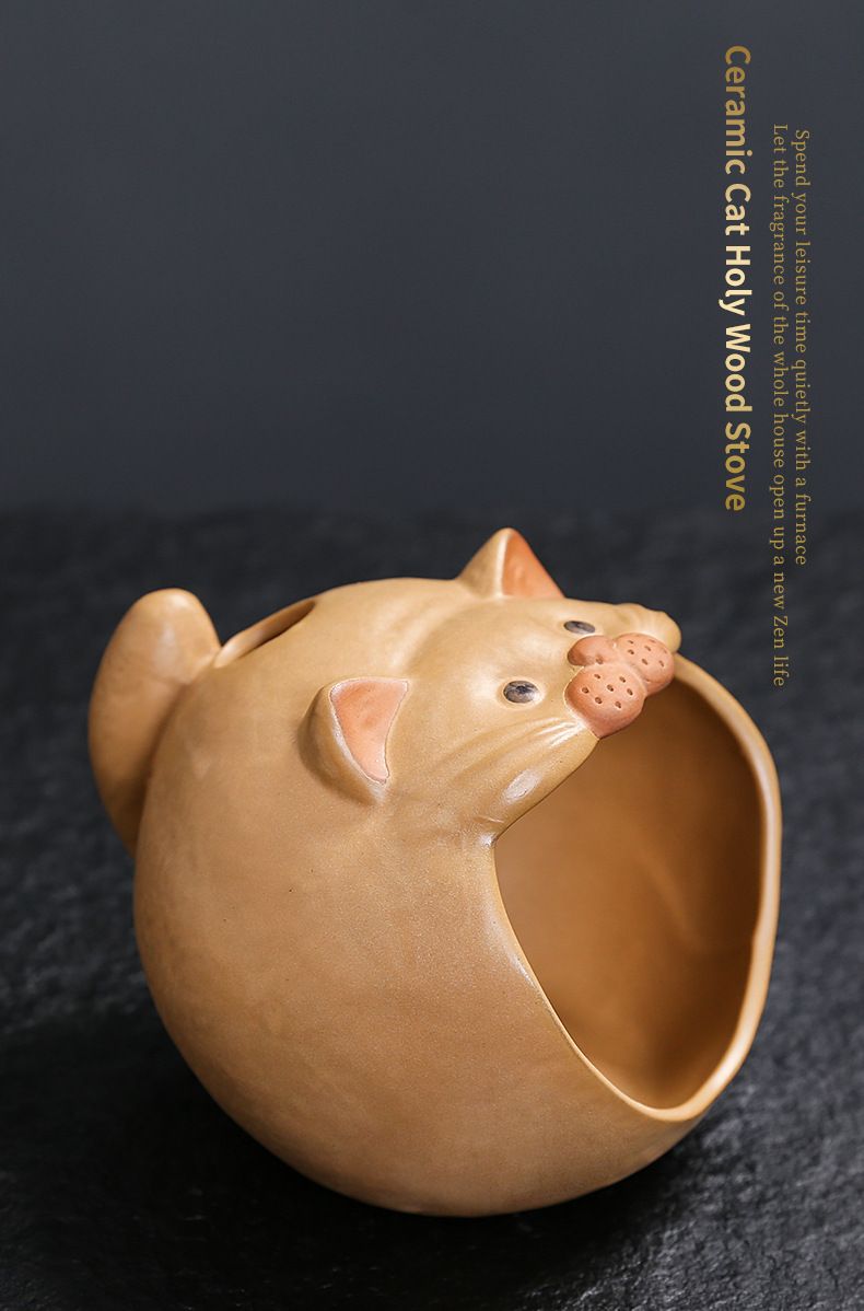 Keramik peruanischer Heiliger Holzhalter Salbei Tablett Weihrauchbrenner Wohndekor Ornament_voghion.com