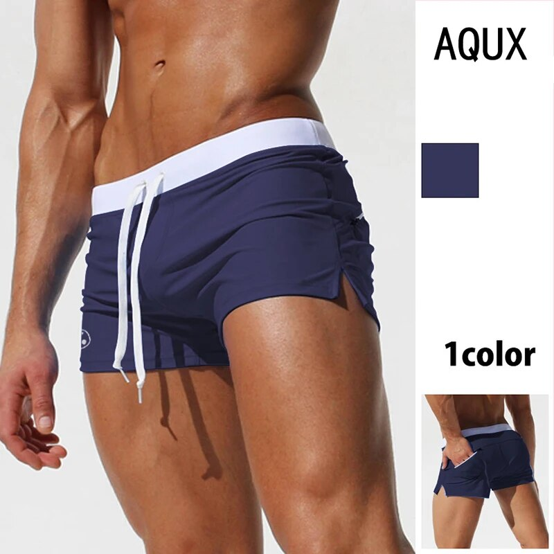 Maillots de bain pour hommes taille basse surf tronc nager sexy personnalité maillot de bain mâle poche natation plage conseil court hommes baignade_voghion.com