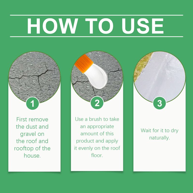 Jaysuing Weather-resistant Roof Sealing Waterproof Coating, Home Tile Floor Cracks Waterproof And Leakproof Repair_voghion.com