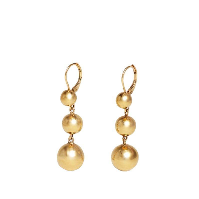 Nuovi orecchini di perle di lusso, orecchini Arc De Triomphe, orecchini pendenti con perle di rame cave e temperamento per donna_voghion.com