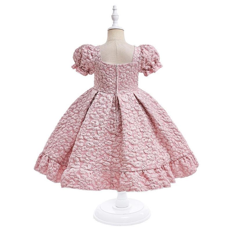 Vêtements pour bébés filles, style Royal, robe de princesse à manches bouffantes avec grand nœud, pour fête d'enfants_voghion.com
