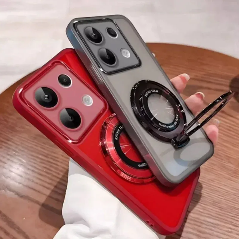 Custodia trasparente con supporto magnetico per telefono per MOTO Edge 60 50 40 Ultra Fusion Neo Pro 5G, protezione antiurto in TPU trasparente._voghion.com