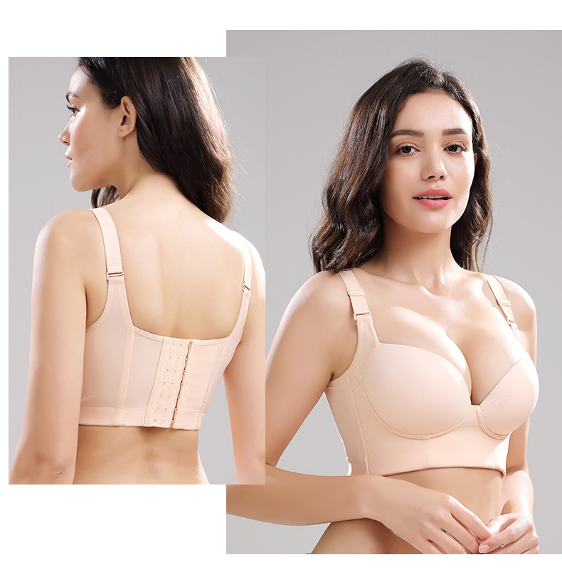 Women's Clothing Large Size Bra Thin Section Beautiful Back Plus Size Underwear No Steel Ring Push-up Bra_voghion.com