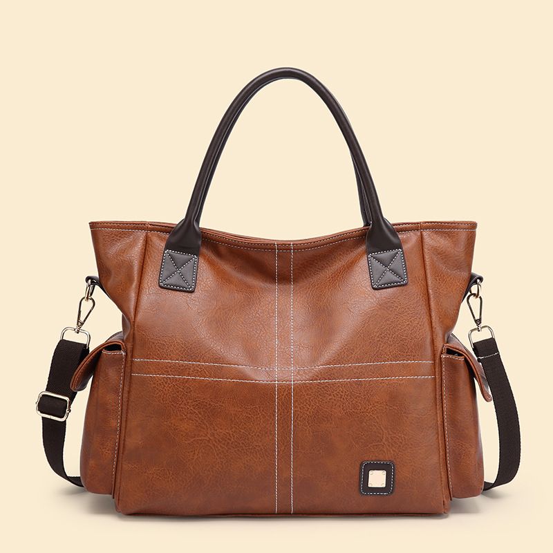 Borsa a mano da donna alla moda, grande, casual, da pendolare, a tracolla, in morbida pelle._voghion.com