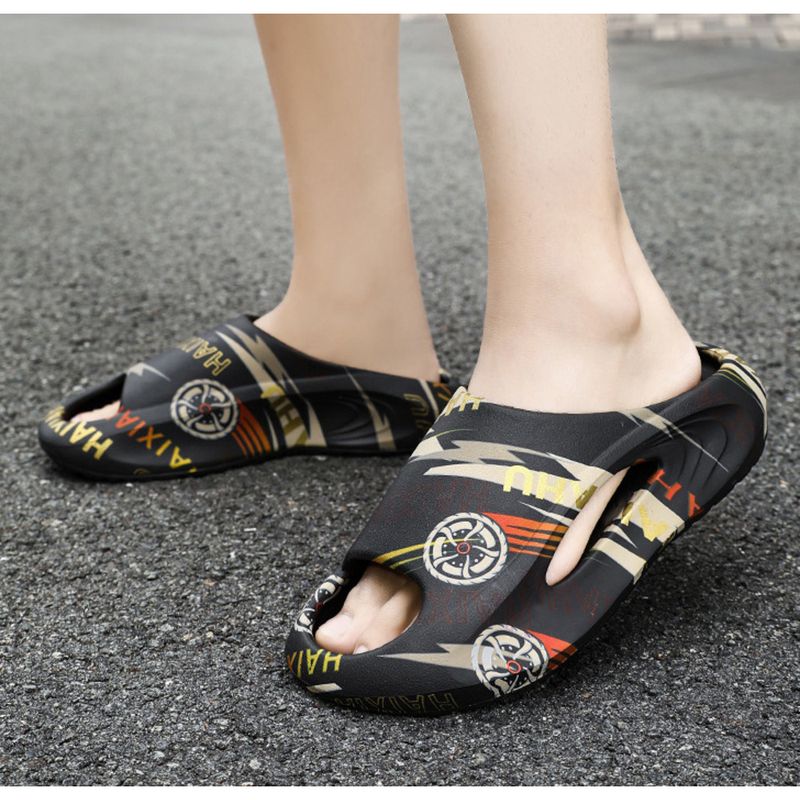 Slippers Men 2024 Four Seasons New EVA Flip-flops Thick Soles Step On Shit Feeling Sandals_voghion.com