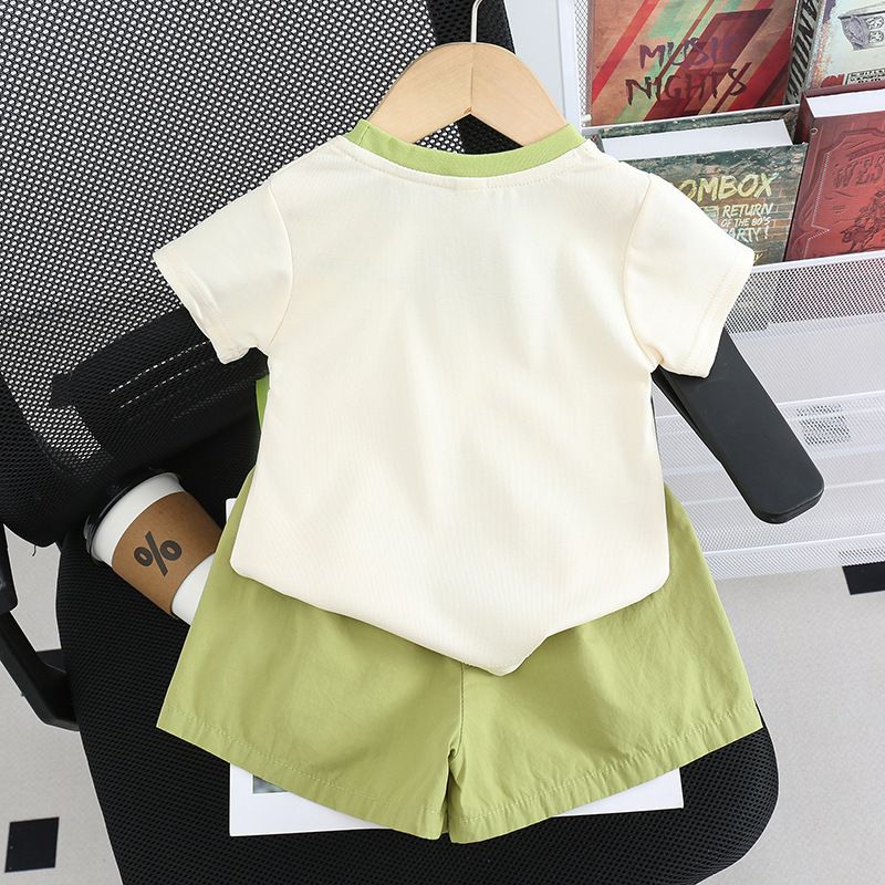 Kinder kleidung der sommer neue mädchen dreidimensionale kleine blume rundhals kurzarm baby casual shorts_voghion.com