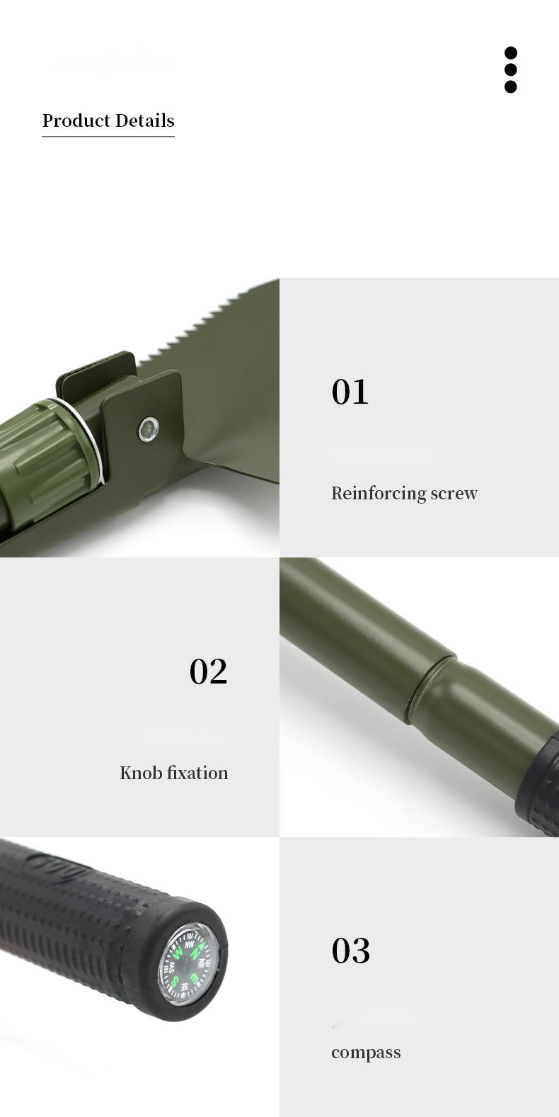 Outdoor Gear Camping Spaten 4-in-1 Multifunktionale Militär Angeln Klapp Eisen Schaufel_voghion.com