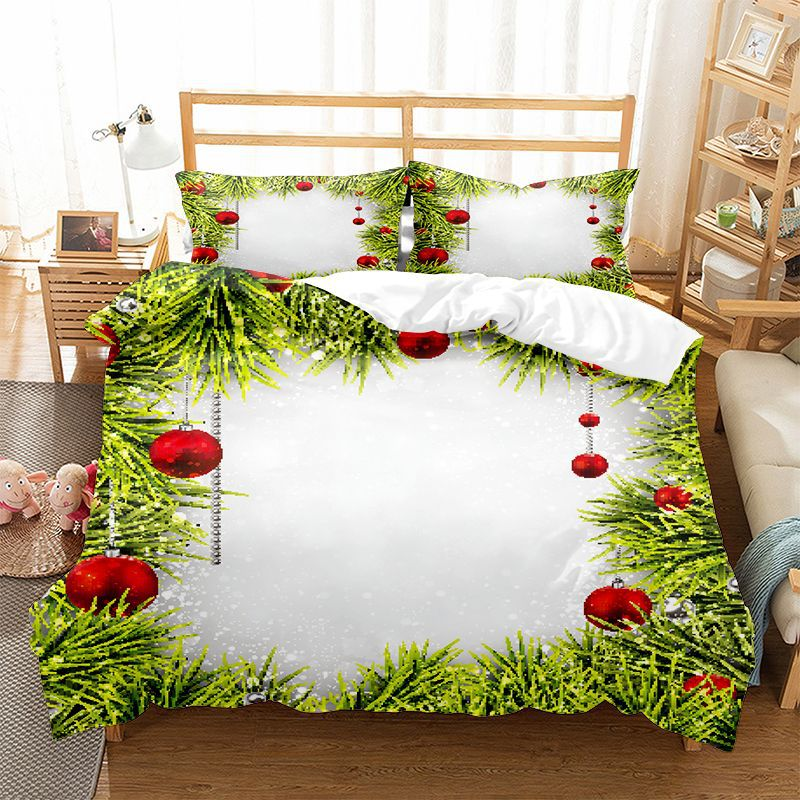 Christmas Bell Series Three Down Duvet Cover Matted Four Two piece Set Customizable_voghion.com