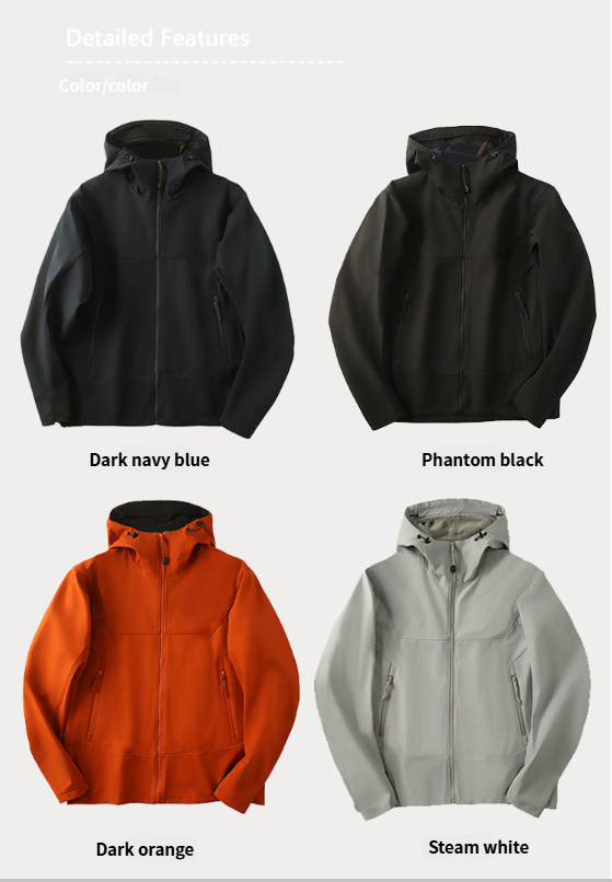 Graphene Autumn Couple Style Fleece-Lined Three-Proof Outdoor Soft Shell Jacket For Men And Women_voghion.com